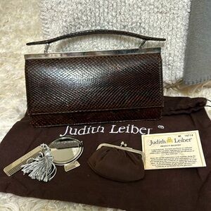 Judith Leiber Snakeskin Evening Bag